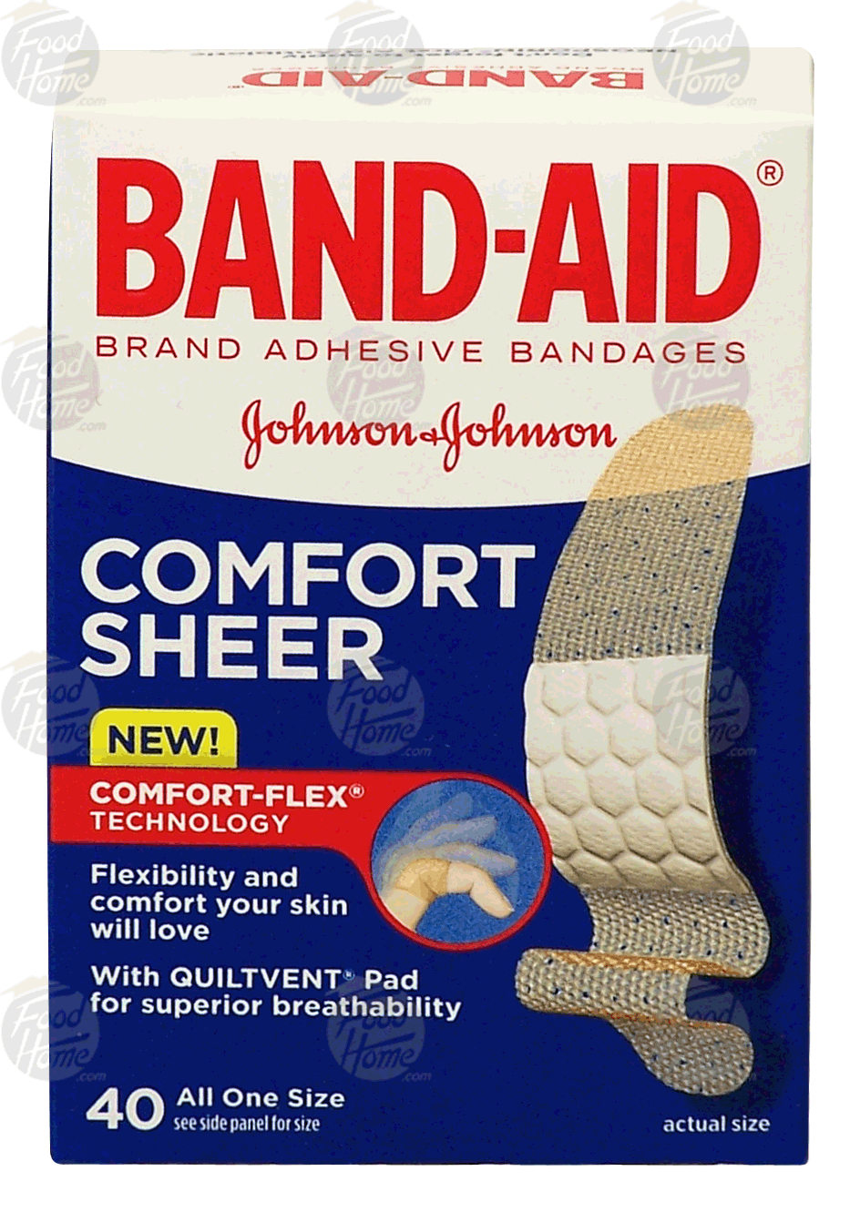 Johnson & Johnson Band-Aid comfort sheer; sheer bandages, all one size Full-Size Picture